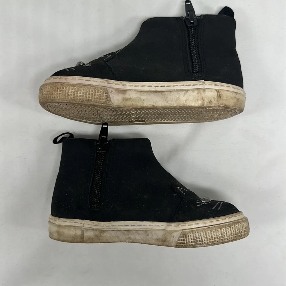 Baby Gap Kids Black Cat Booties Size 7